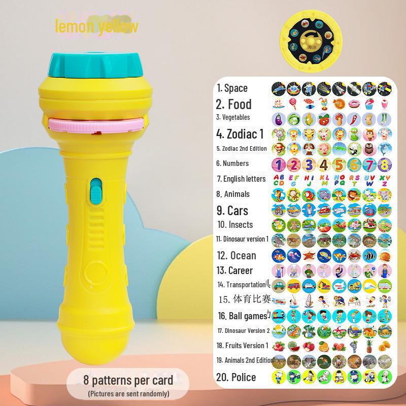 Luminous Projection Flashlight for Early Education - Children's Cognitive Light-up Toy