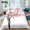 Tree of Life Duvet Cover Set Natural Scenery Bedding Set Botanical Branches Comforter Cover Autumn Leaves King Size Quilt Cover