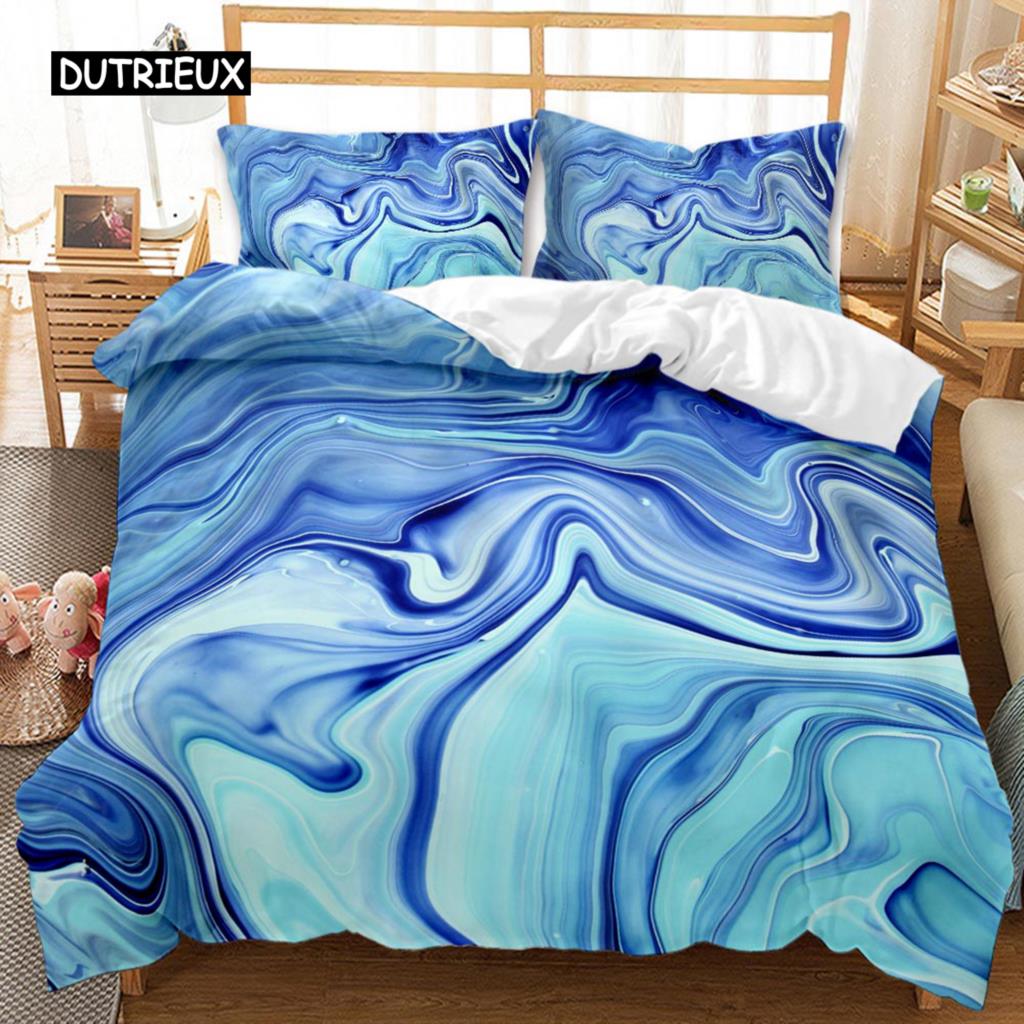 Bettbezug-Set mit geometrischem Muster, abstrakte bunte geometrische Figuren, Bettwäsche-Set, Doppel-, Queen- und King-Size-Bett, Polyester-Quilt-Abdeckung