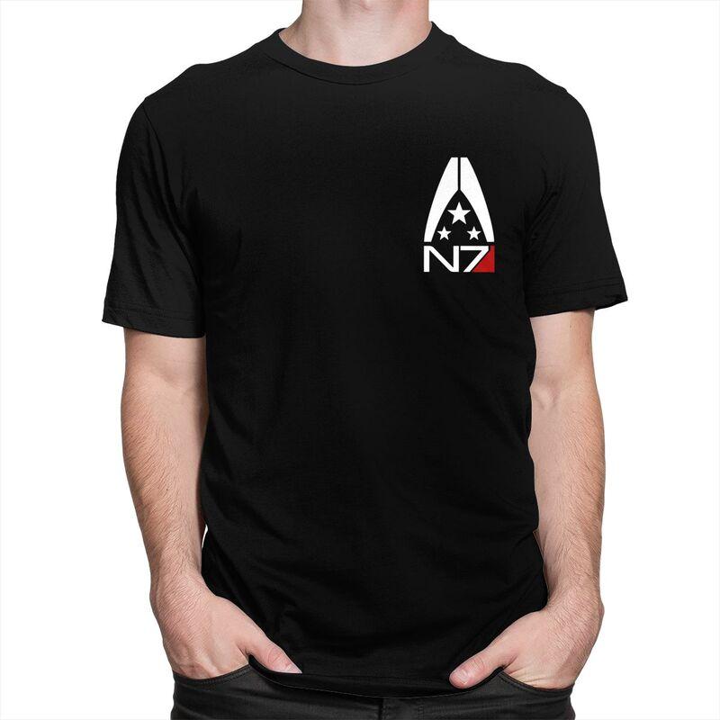 Custom Mass Effect Alliance N7 Logo Tshirts for Men Short Sleeve T Shirt Tshirt Slim Fit 100 Cotton Tee Gift