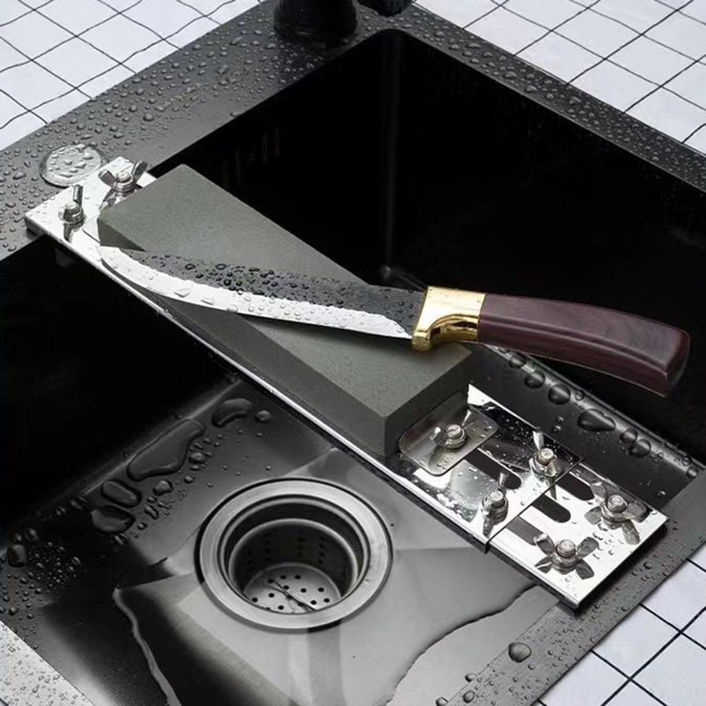 Sharpening Whetstone Holder No Slip Adjustable For Whetstones Kitchen Sink