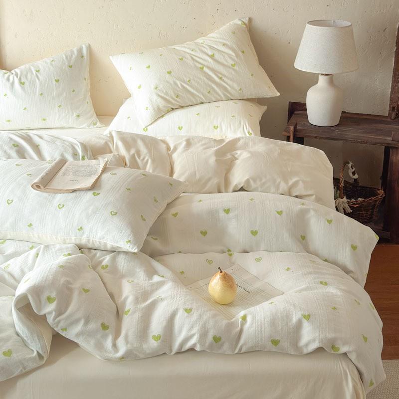 60S Cotton Floral Duvet Cover Set Cute Bedding Home