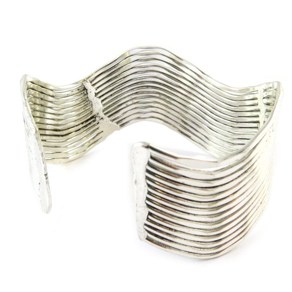Les Trésors De Lily [N8081] - Silver 'Cleopatra' Designer Bracelet
