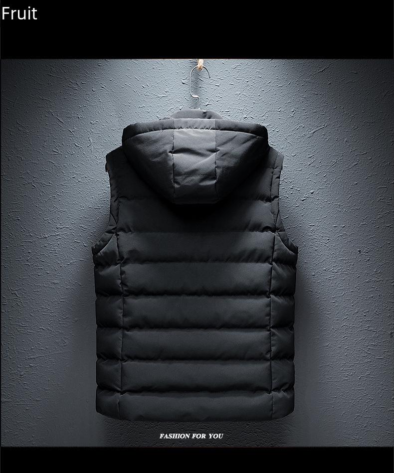 Gilet matelassé en coton style coréen pour homme - Mode Printemps, Automne, Hiver