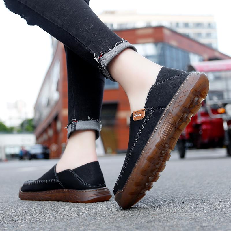 Men Leather High Quality Business Fashion Casual Shoes Handmade Men Genuine Leather Driving Shoes