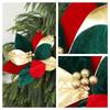 New Plush Christmas Flower Ornaments - Fake Blossoms for Tree and Scene Decor