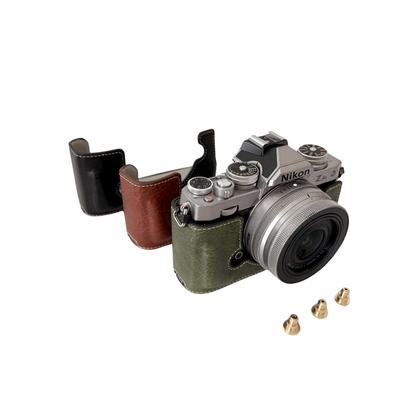 Mezza custodia in pelle PU per fotocamera per Nikon Zfc ZFC Apertura batteria Copertura protettiva inferiore