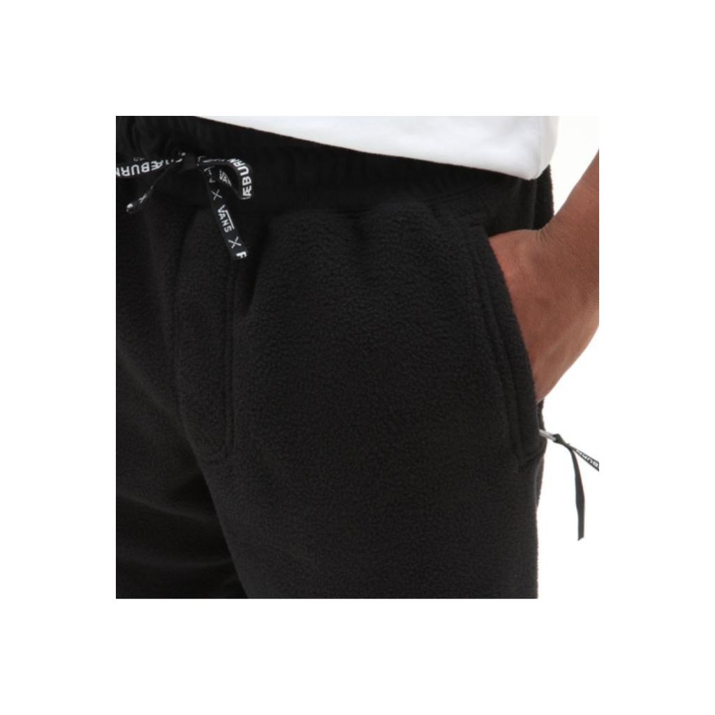 Vans Marine Serre Solid Color Spliced Drawstring Knit Joggers Men Joggers Black VN0000H6BLK1