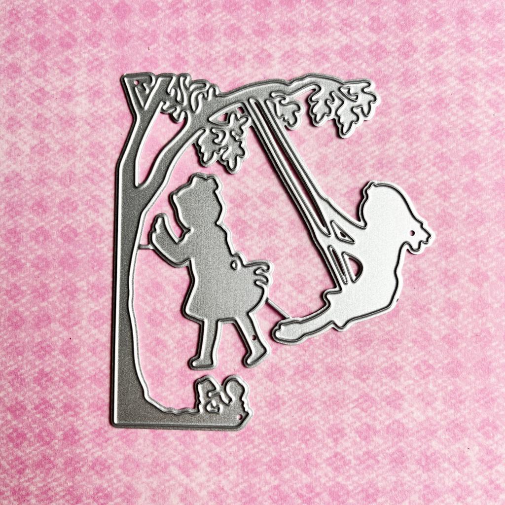 Schaukel Metall Stanzformen Schablonen für DIY Scrapbooking Dekorative Prägung Papierkarten Vorlage Dekor Stanzteile