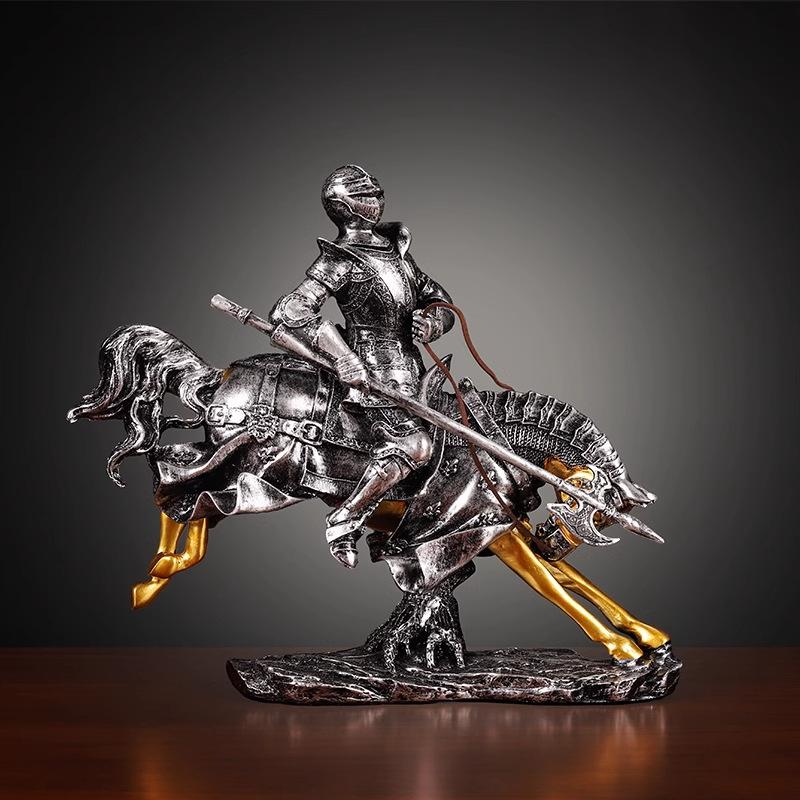 Retro Armor Knight Ornament Is A Success, Creative Living Room Wine Cabinet Office Decoration Opening Gift