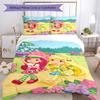 3pcs Princess Strawberry6 Design Cover Set - HD Printed Bedding with 1 Cover and 2 Pillowcases - Perfect for Home and Dorm Decor