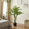 Artificial Palm Tree with 14 PEVA Leaves, 120cm Decorative Artificial Plant with Pot and Moss Effect, Green