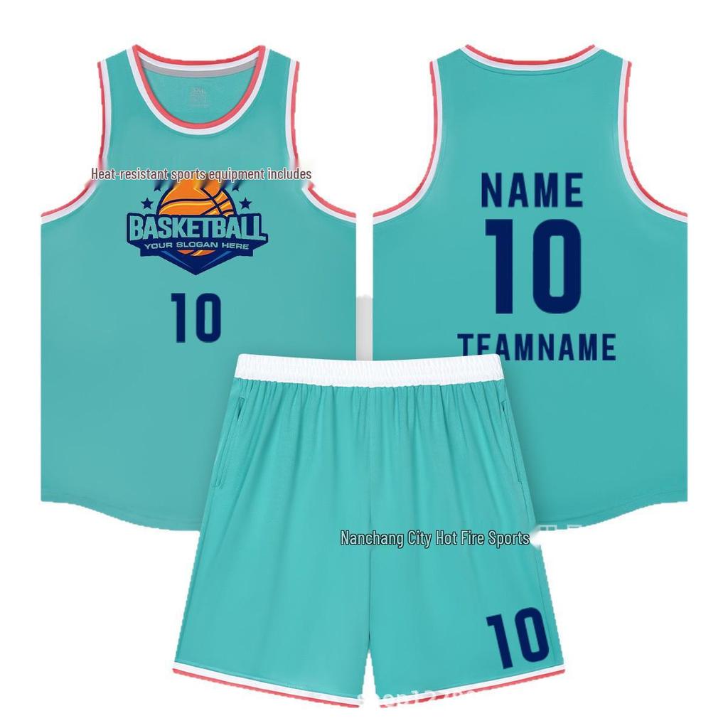 Customized Quick-Dry Basketball Uniform Set - Breathable Jerseys for Children & Adults, Men & Women Team Sports