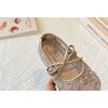 Breathable Lace Mesh Flat Shoes For Girls With Bow Spring Summer Children's Shoes Stylish Comfortable Girls Flats