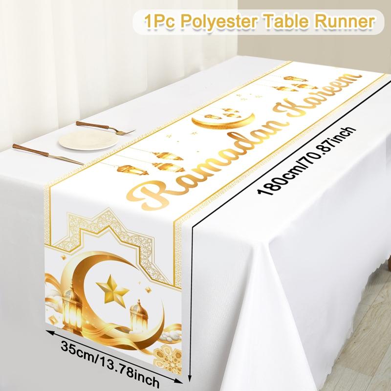 Ramadan Decor Tablecloth EID Mubarak Decor For Home 2025 Ramadan Kareem Islamic Muslim Party Eid Al Adha Gifts Happy Eid Al Fitr