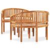 3 Piece Garden Lounge Set Solid Teak Wood