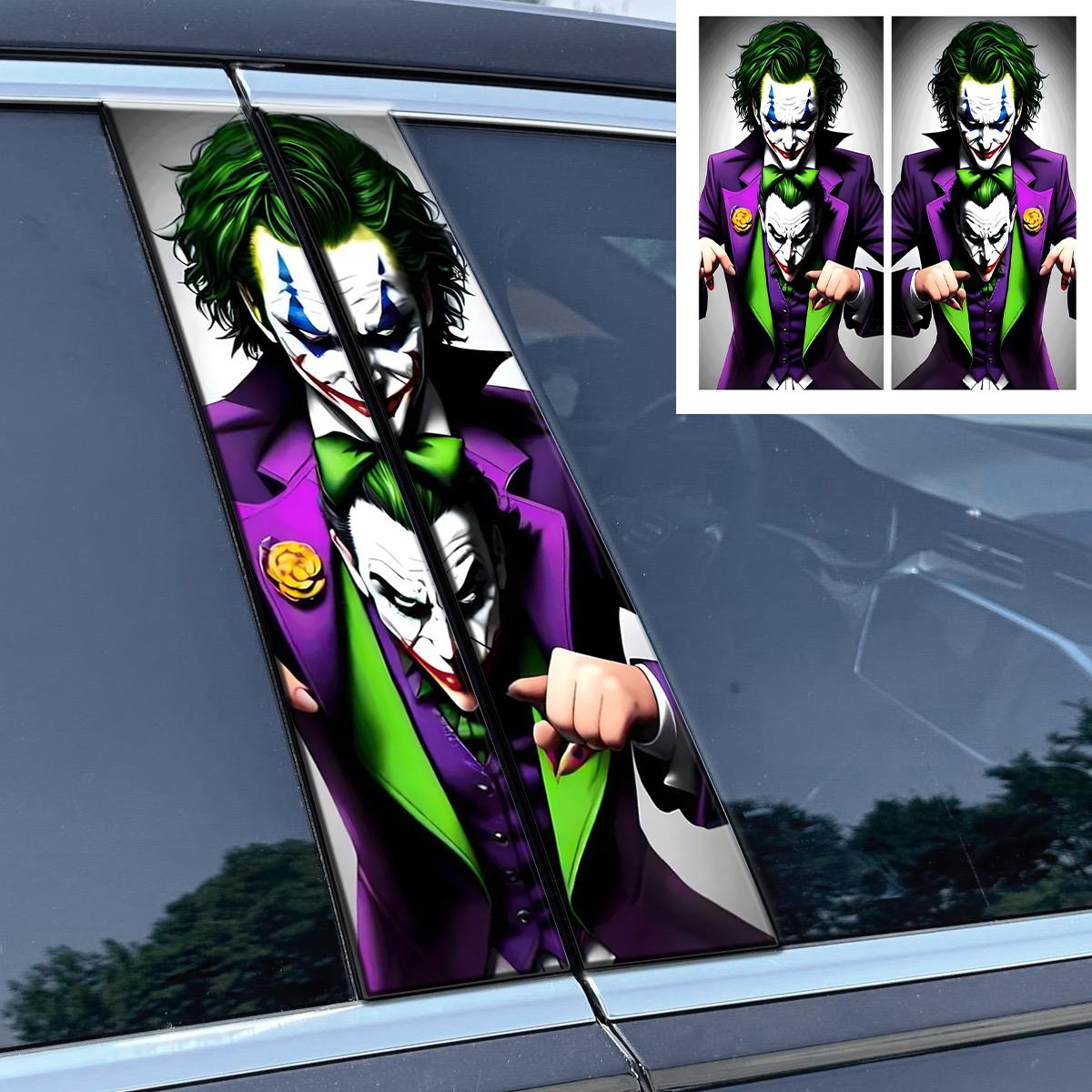 

2pcs Set Joker Gothic Car Stickers B-pillar DIY Auto Center Column Cover Scratches Decoration Automoile Vinyl Accessories Decals 009 (2 PCS)