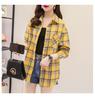 Autumn Plaid Shirts Womens Blouses And Long Sleeve Loose Checked Female Clothes