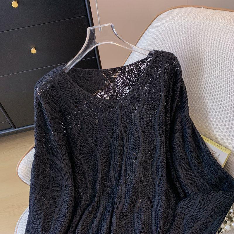 Sweter damski Pogrubiony Pulower Ciepły Dzianinowy Sznurowany Elastyczny Z Długim Rękawem Oversize Swetry