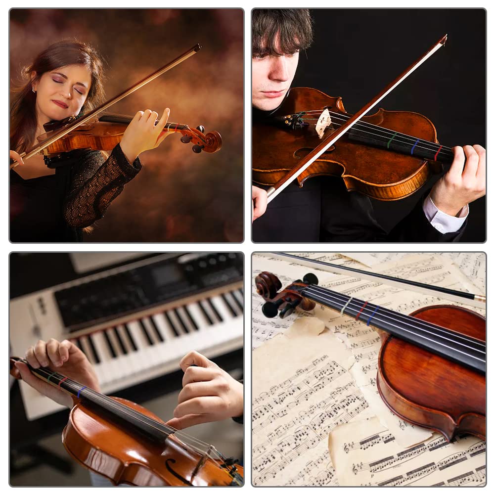 SUPERFINDINGS 9 Rolls Fingerboard Stickers Finger Markers for Cello Width 3mm Cello Finger Stickers Violin Finger Tape for Fretboard Note Positions