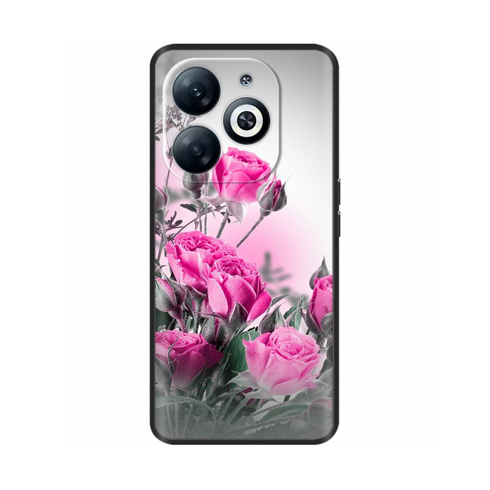 For Infinix Smart 8 Case Cover Funda Black Soft Silicone TPU Protective Phone Case For infinix Smart 8 Smart8 X6525 Bumper Coque