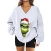 Women's Loose And Comfortable Letter V-neck Sportswear Long-sleeved Sweatshirt Daily Matching Clothes
