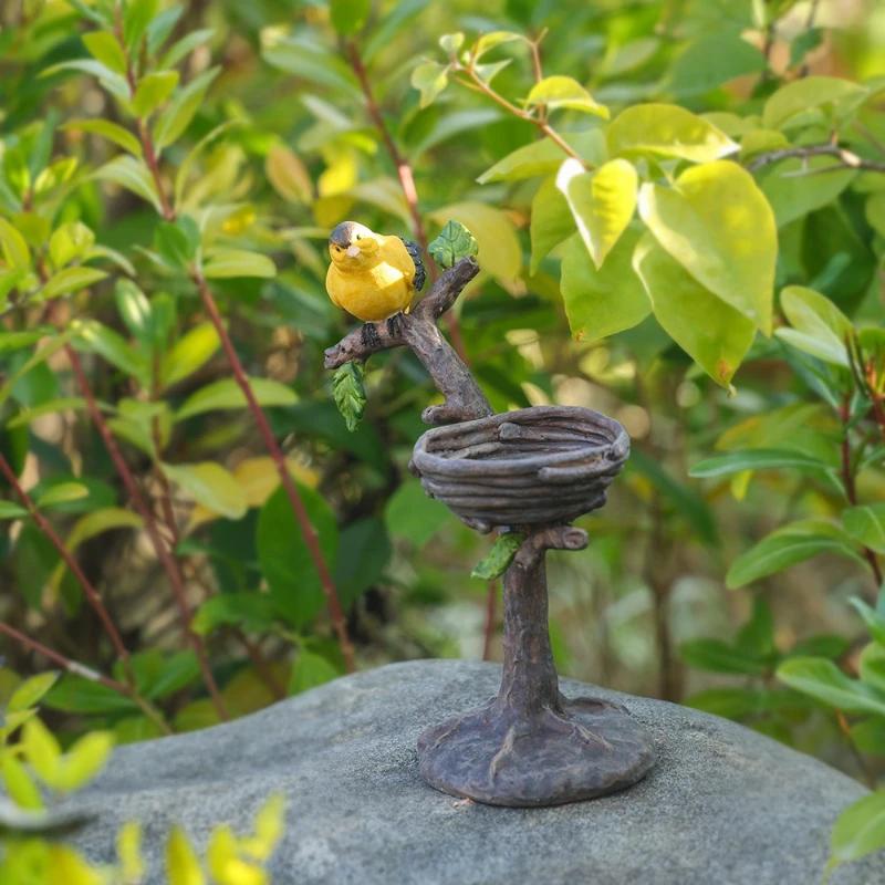 Cute Simulation Bird Resin Ornaments for Home Courtyard, Outdoor Garden Landscape Decoration, Resin Crafts,fairy Garden