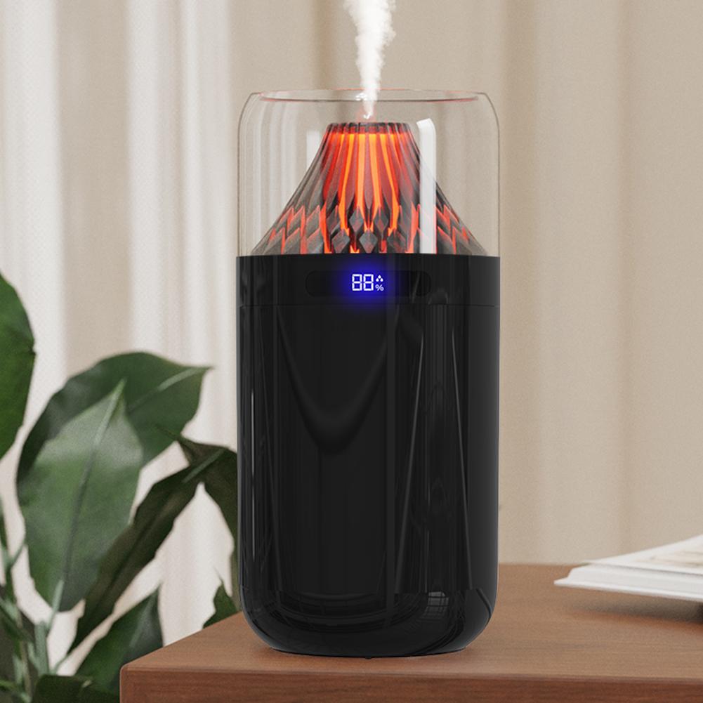 Humidificateur d'air volcanique avec lumière de nuit colorée, 3 modes de brume, diffuseur d'huiles essentielles aromatiques pour la décoration intérieure de voiture
