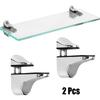 2 PCS Glass Clamp Adjustable Zinc Alloy Glass Clip Shelf Clamp Holder Flat Wall Mounted Holder For Partition Board Desk