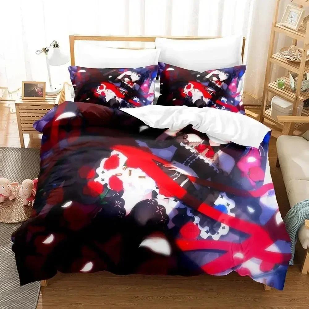 Kawaii Girl Love Chunibyo Other Delusions Bedding Set Printed With Pillowcase Duvet Cover Soft Queen King Size Bedclothes Home