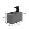 2 in 1 marble texture soap dispenser and sponge holder, elegantly designed lightweight luxury organizer, bathroom
