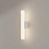 Kinkiet Ścienny Nowoczesny Biały Szklana Tuba W Kreski 45 Cm Ip44 Zmienna Barwa Led 8W Linea Light Prestige