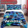 3pcs Duvet Cover Set (1*Duvet Cover + 2*Pillowcase, Without Core), Custom Name Cosmic Bot Crew Pattern Bedding Set, Home Bedroom Decor Gift
