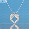 925 Sterling Silver Heart-shaped Love Pendant Necklace Fashionable Wedding Jewelry