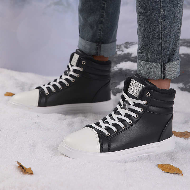Fashion With Ties Cold-proof Women's White Platforms Boot Big Sneakers High Heels Shoes Sports New In Sports-et-leisure Twnis