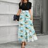 Short Sleeve Women's Dress Casual Flowy A-Line Midi Tshirt Dresses With Pockets Crewneck Vocation Boho Beach Sundress
