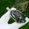 Gift For Women Pendant 925 Sterling Silver Natural Iron Tiger Eye Gemstone