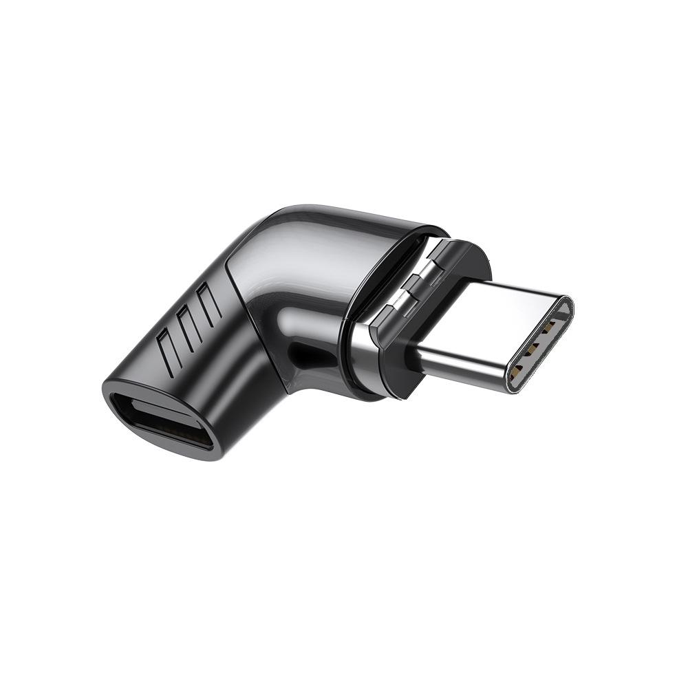 Right Angle Type-C Magnetic Adapter for Fast Charging & Data Transfer on Apple Devices & Laptops