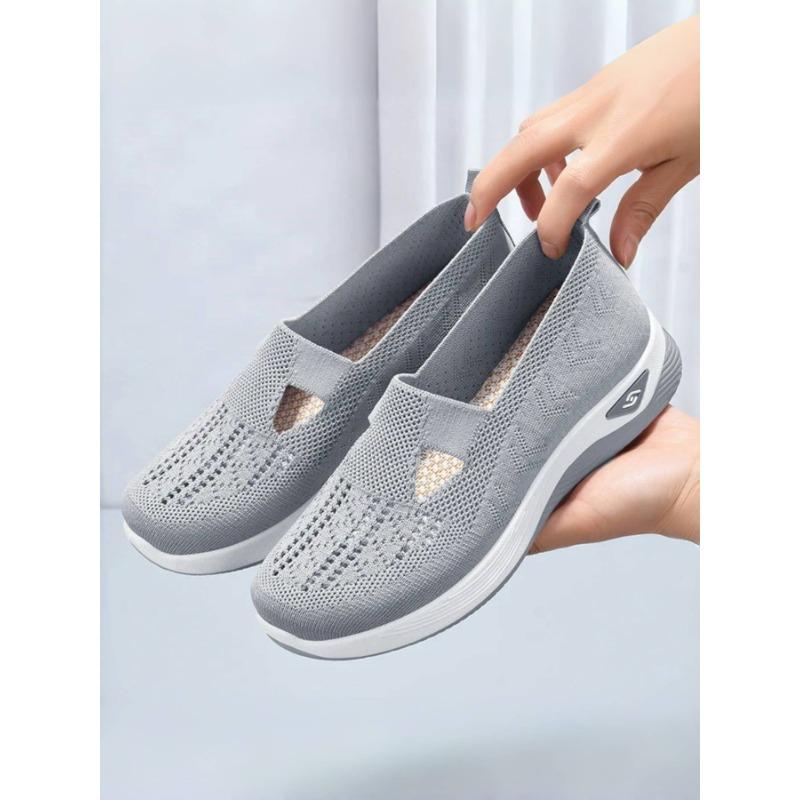 Big Size Casual Shoes,Comfortable Women's Cloth Shoes,Stirrup Flyweave Shoes,Breathable Lightweight Shoes