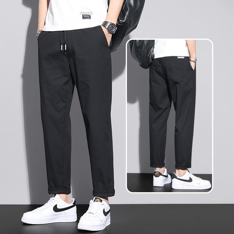 Pants Men's New Summer Thin Straight Pants Teen Versatile Loose Nine-point Casual Pants Men's Pants