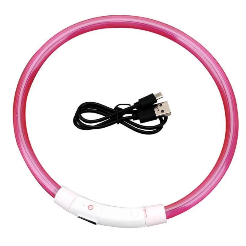 LED Pet Collar Luminous USB Cat Dog Collar Adjustable Silicone Pet Collars for Small Large Dog Chihuahua Cat Accessories