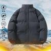 Herbst und Winter Herren Baumwollkleidung Jacke Locker Große Größe Stehkragen Verdickt Brotjacke