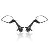 Black ABS+Metal Motorcycle Rearview Mirror (Pair) for Yamaha