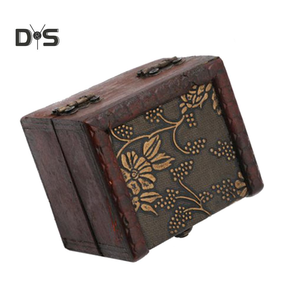 Wild Bluebell Small Wooden Lock Jewelry Holder Necklace Bracelet Storage Gift Box