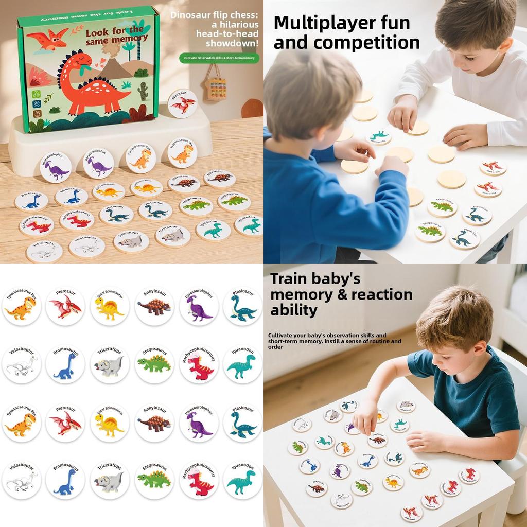 Wooden Dinosaur Alphabet Puzzle For Kids Educational Toy Learning Early Development