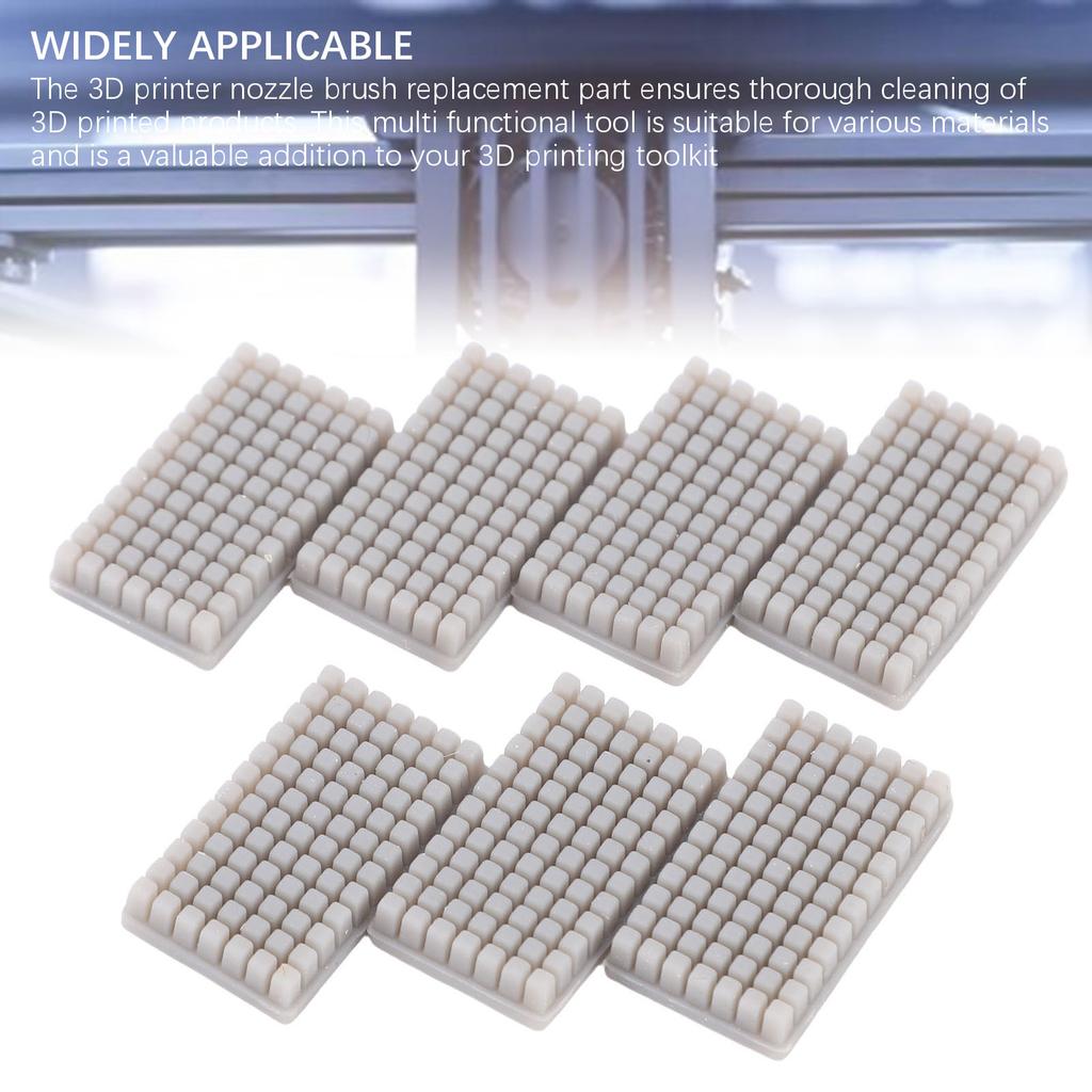 Nozzle Wiper Fit for QIDI Plus 4 3D Printer Hot End Silicone Brush 27x15x4.7mm Nozzle Wiper 3D Printer Nozzle Wiper