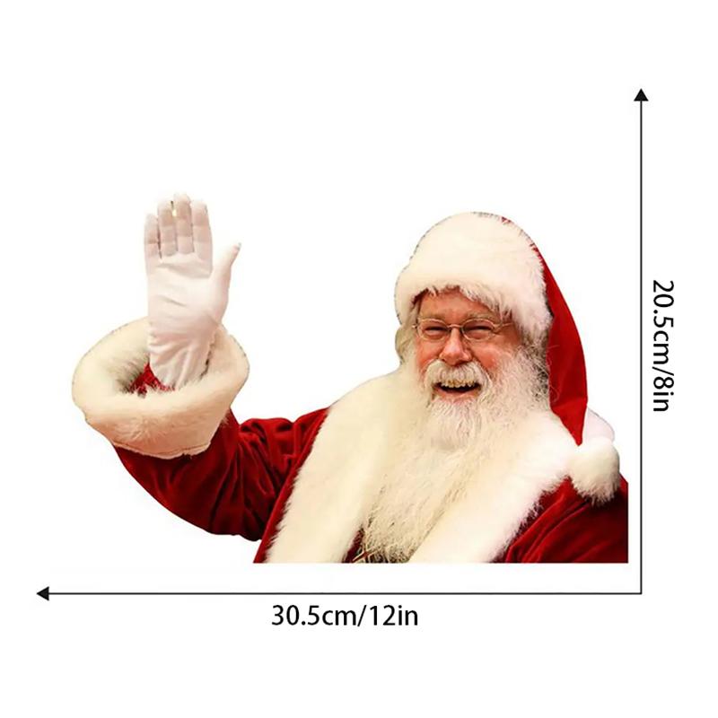 Weihnachtsmann-dekorierte Autoaufkleber, selbstklebende PVC-Weihnachtsdekoration Autoaufkleber, lustige Weihnachtsmann-Aufkleber