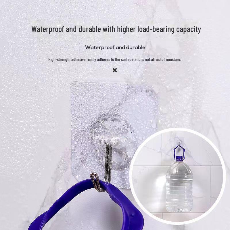 Brushed Traceless Strong Adhesive Wall Hook for Kitchen, No-Punch Installation