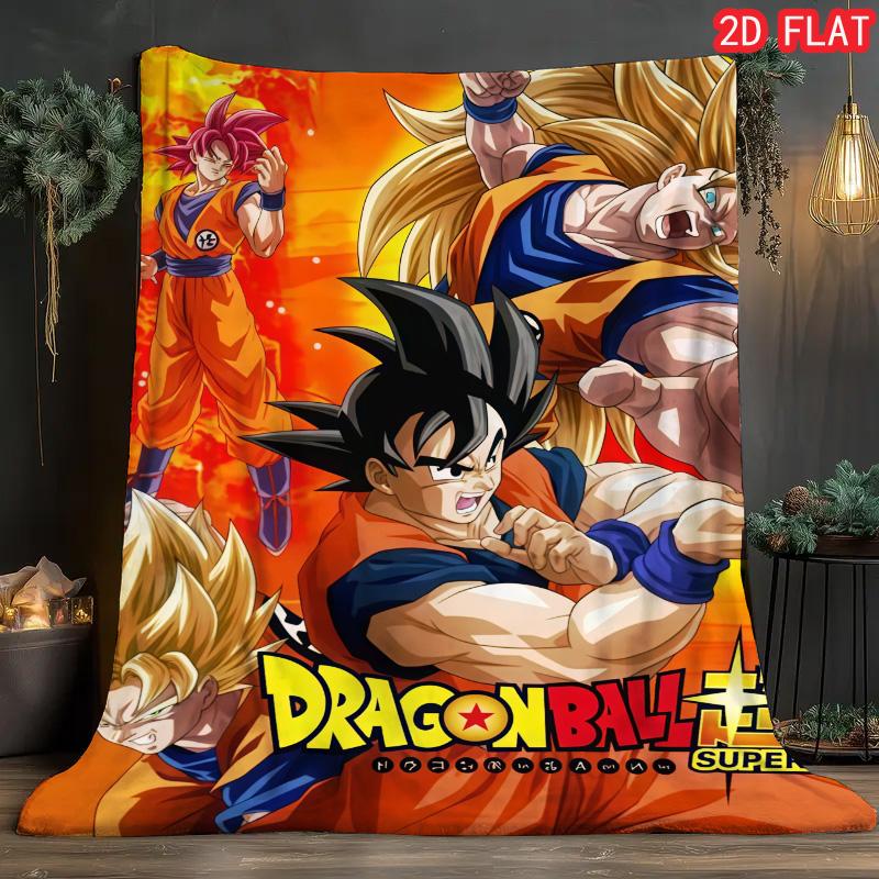 Dragon Ball Compact Storage Blanket Lightweight Flannel Warm Blanket for Travel Home THW