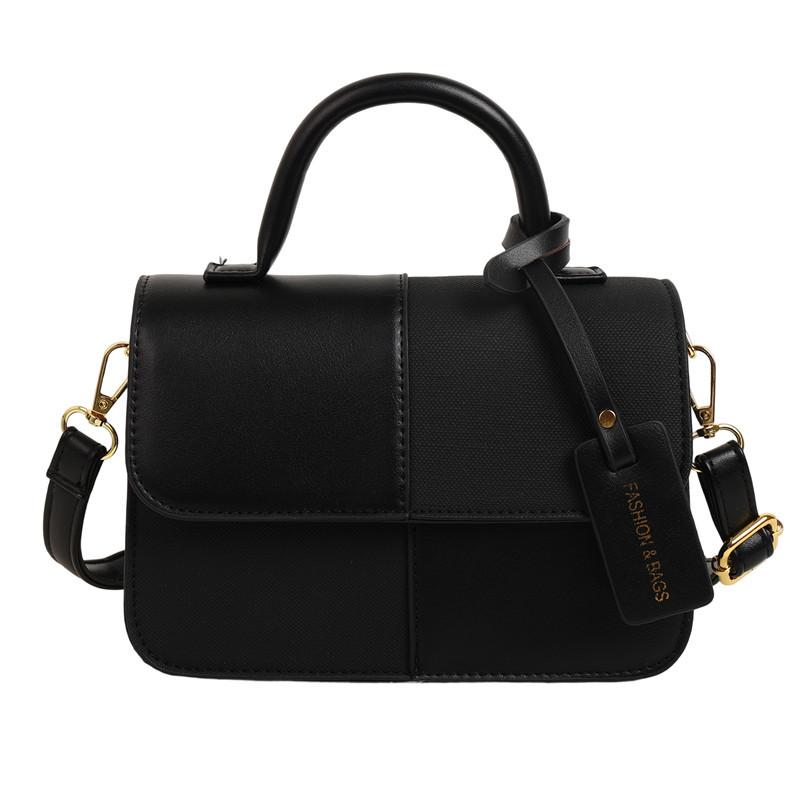 

Женская сумка модная контрастного цвета простая сумочка новая трендовая повседневная маленькая сумка ретро сумка через плечо сумка-мессенджер сумка на плечо чёрный